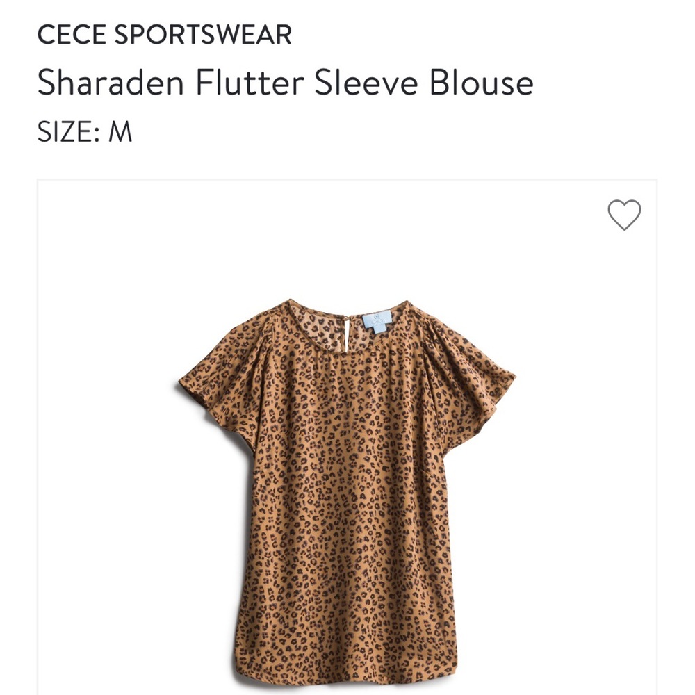 Cece Sportswear leopard print blouse